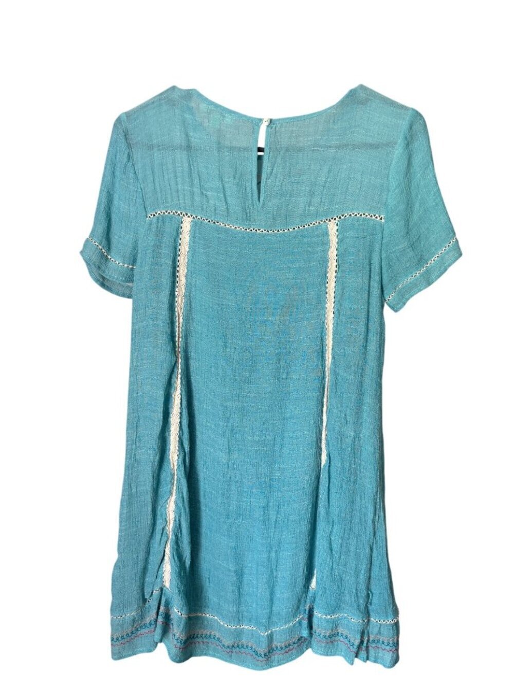 Umgee Women's Teal-Colored with Embroidered Details Short Dress - Picture 3 of 7